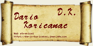 Dario Korićanac vizit kartica